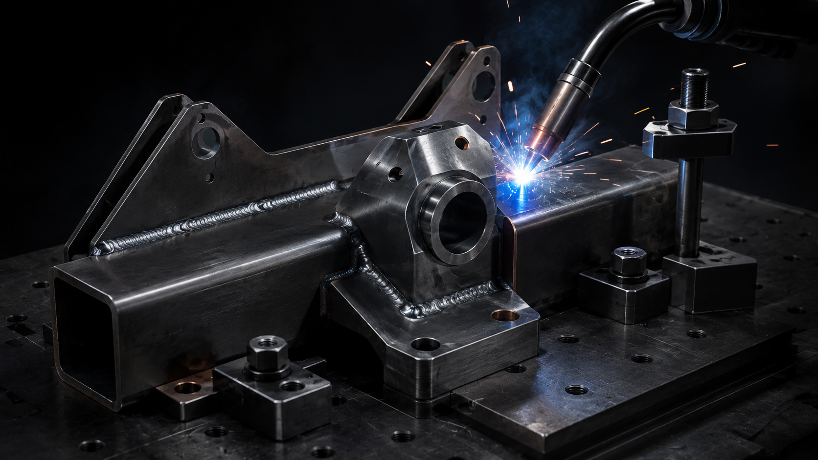 Fabricación y soldadura de estructura metálica con control técnico