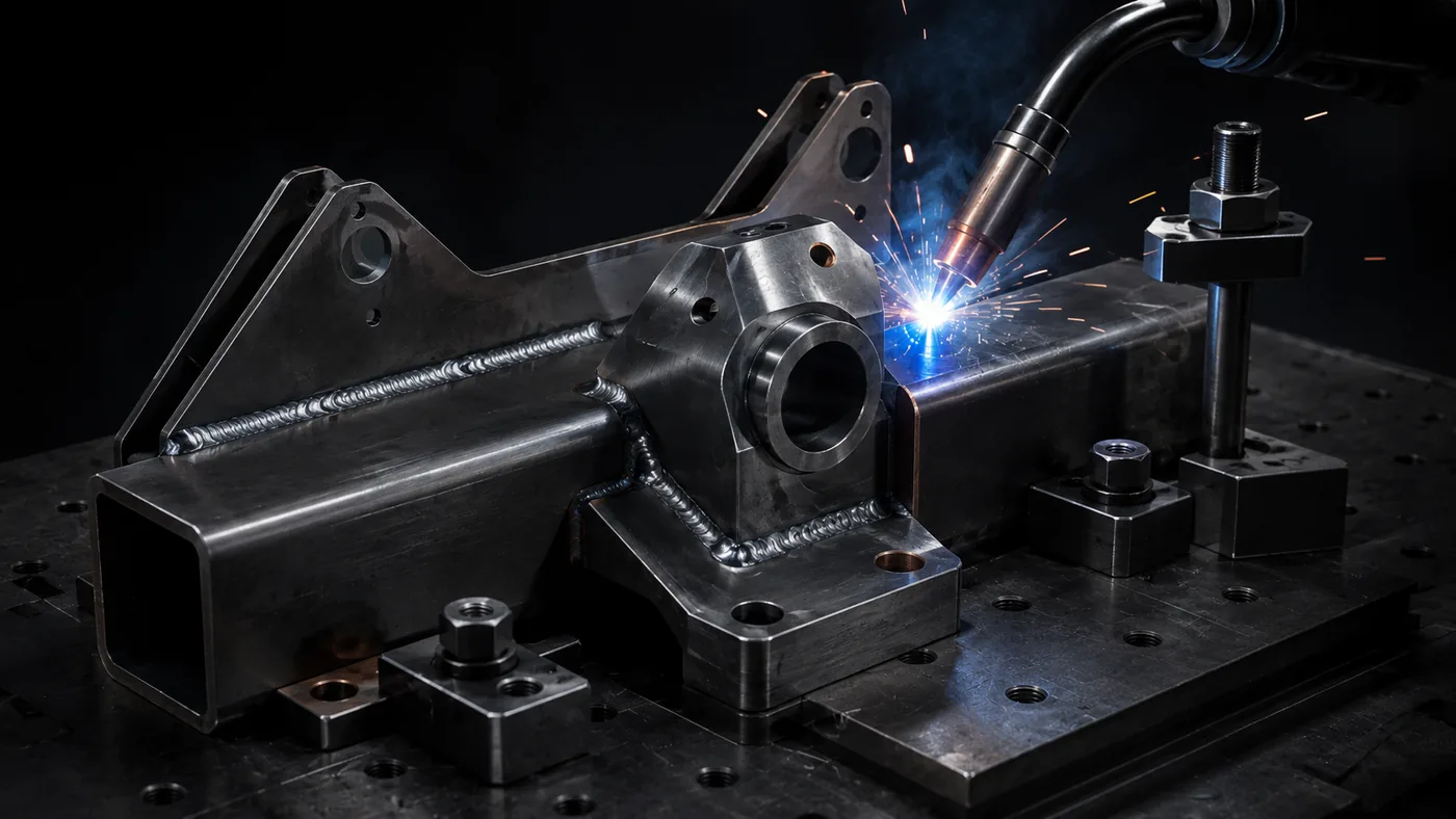 Fabricación y soldadura de estructura metálica con control técnico