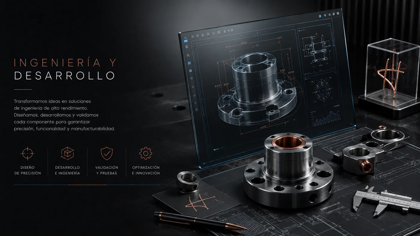 Ingeniería y desarrollo, diseño CAD y desarrollo técnico en HUVE Manufacturing